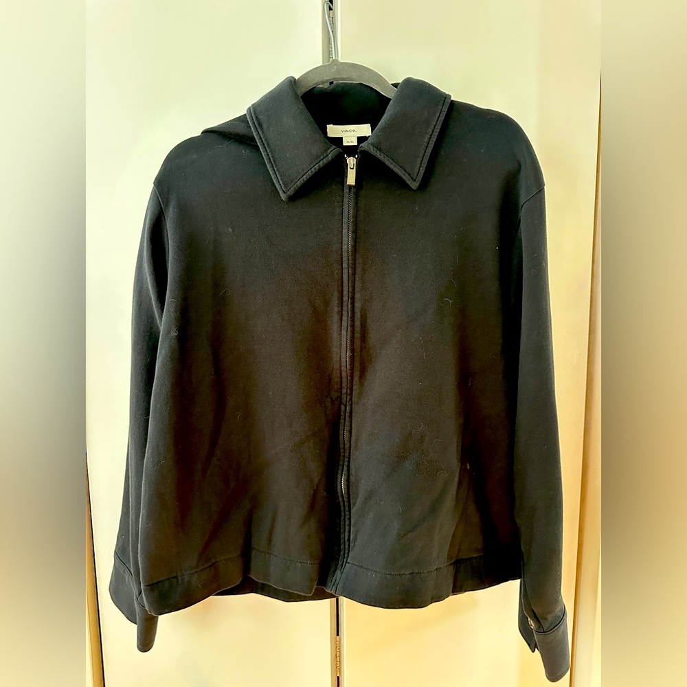 Vince Women's Black Zip-Up Jacket